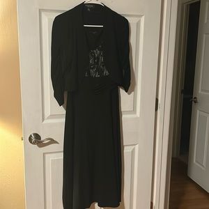 Perceptions black dress with jacket.